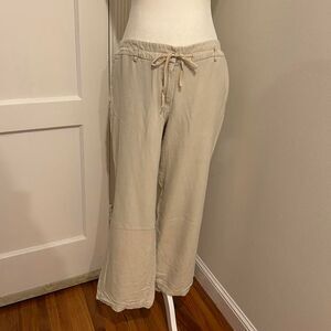 Silk Straight Leg Low Rise Pants